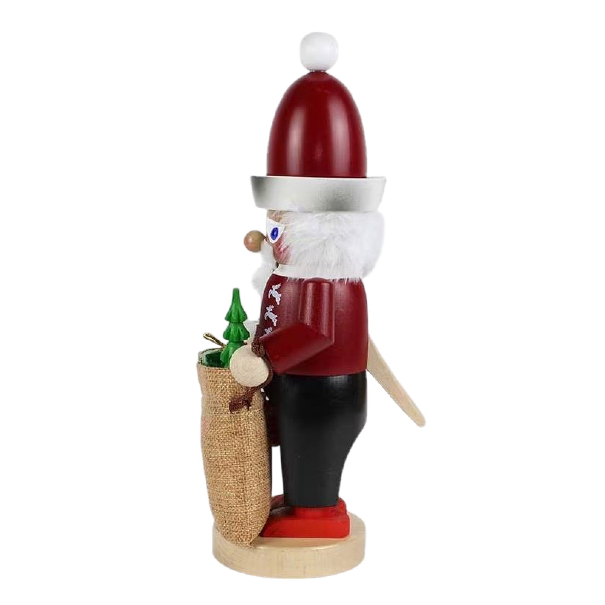Steinbach Wooden Chubby Nutcracker, Bavarian Santa, 13.5in