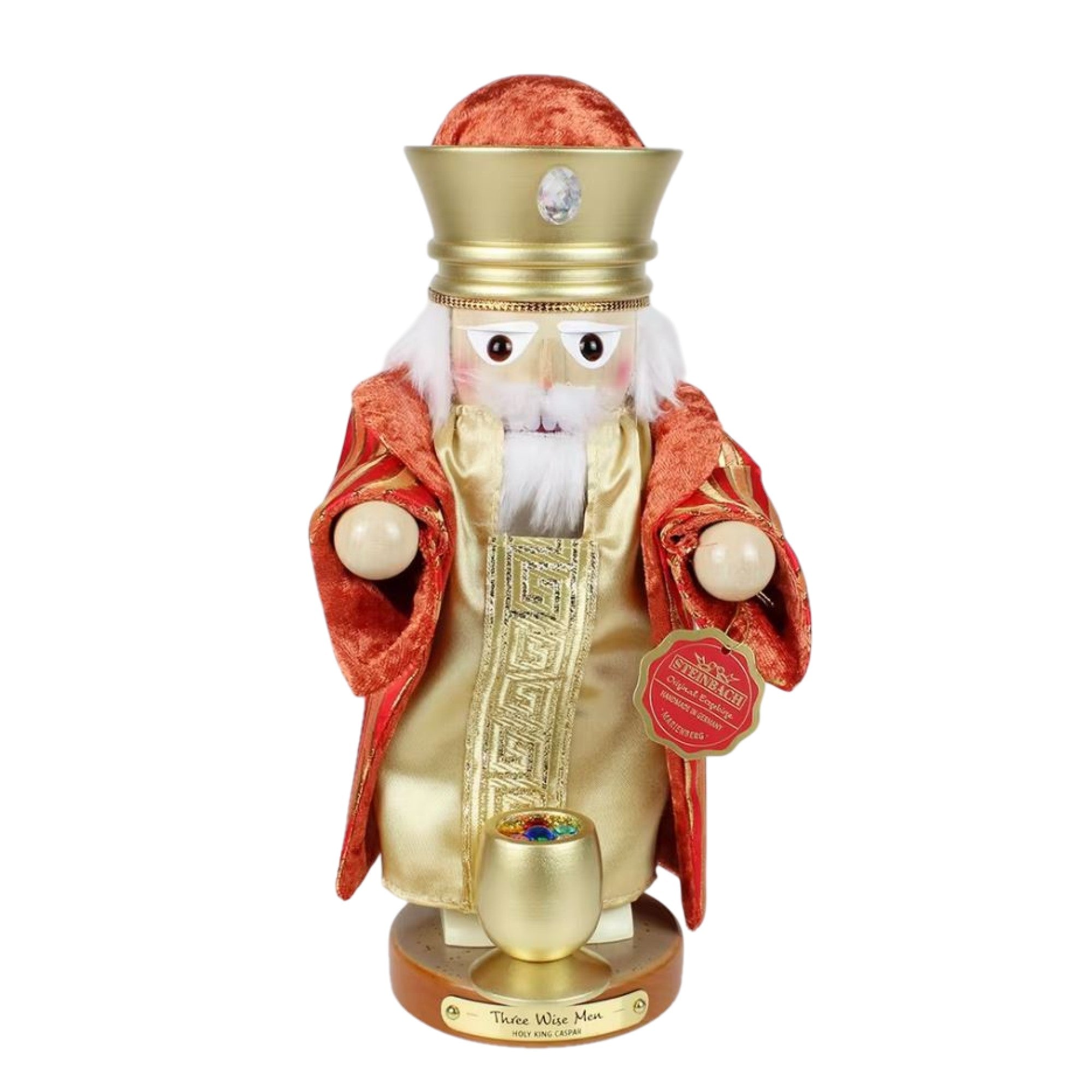 Steinbach Wooden Chubby Nutcracker, Three Wise Man - Melchior, 12in