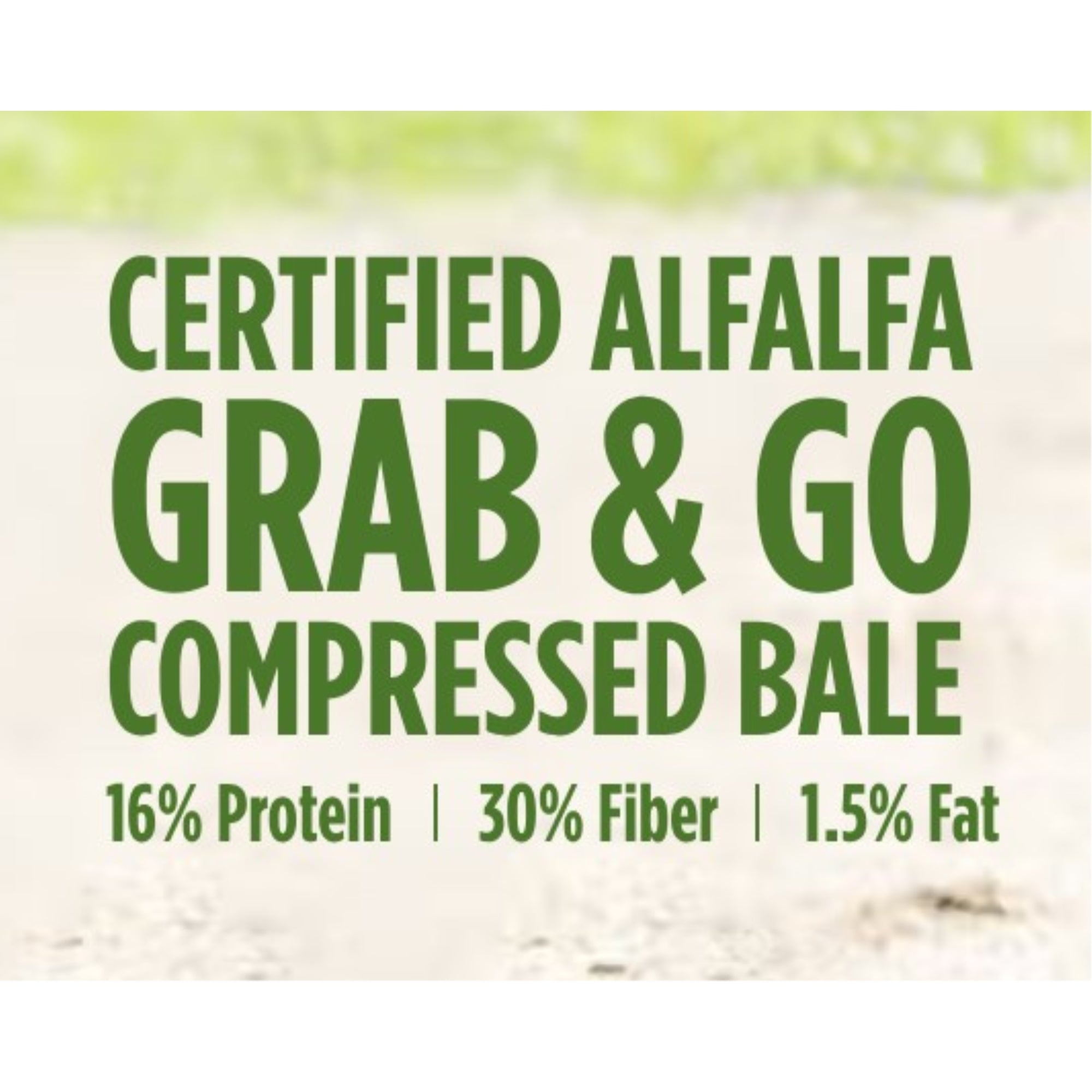 Standlee Premium Western Forage, Certified Alfalfa Grab & Go Compressed Bale, 50lb