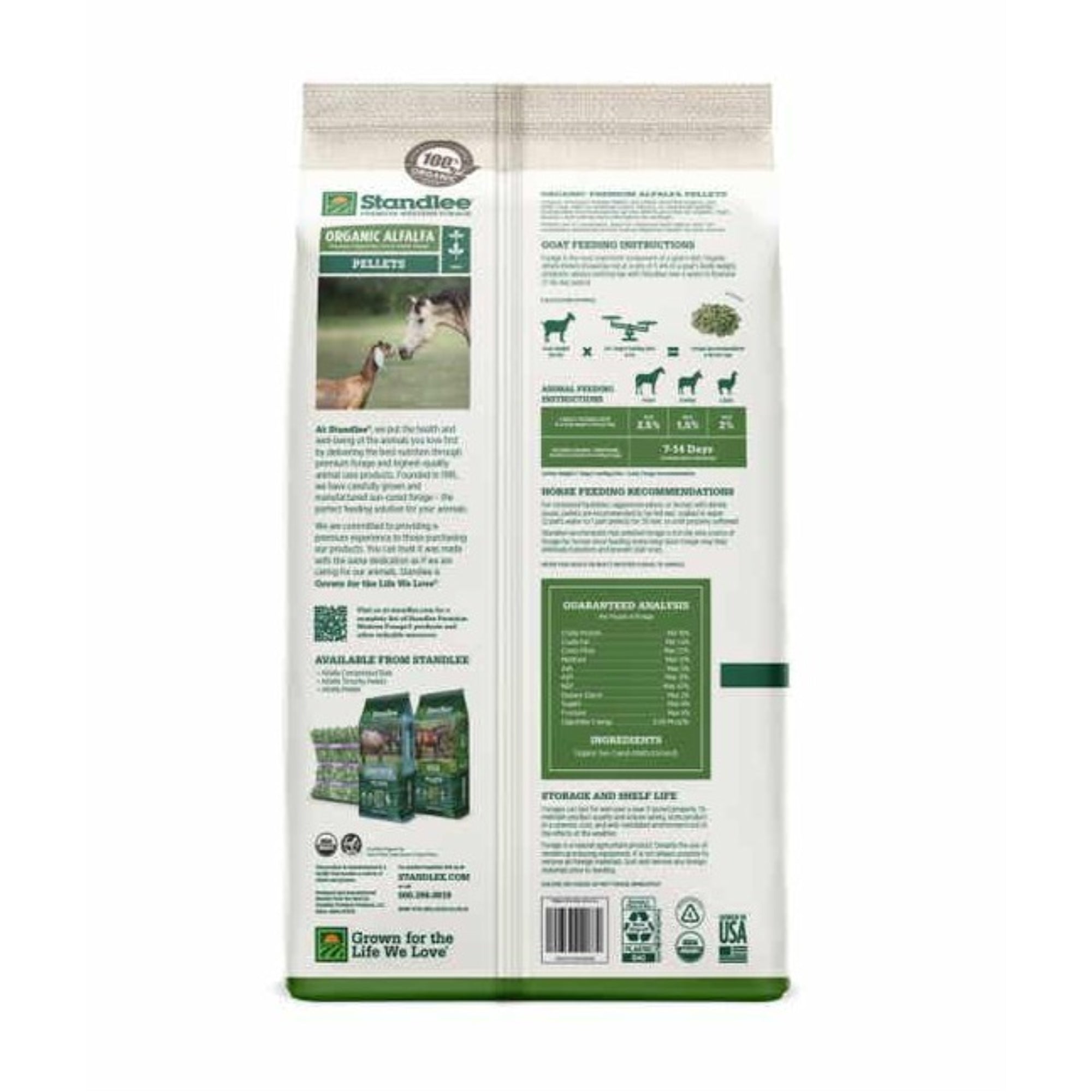 Standlee Premium Western Forage, Organic Alfalfa Pellets, 40lb
