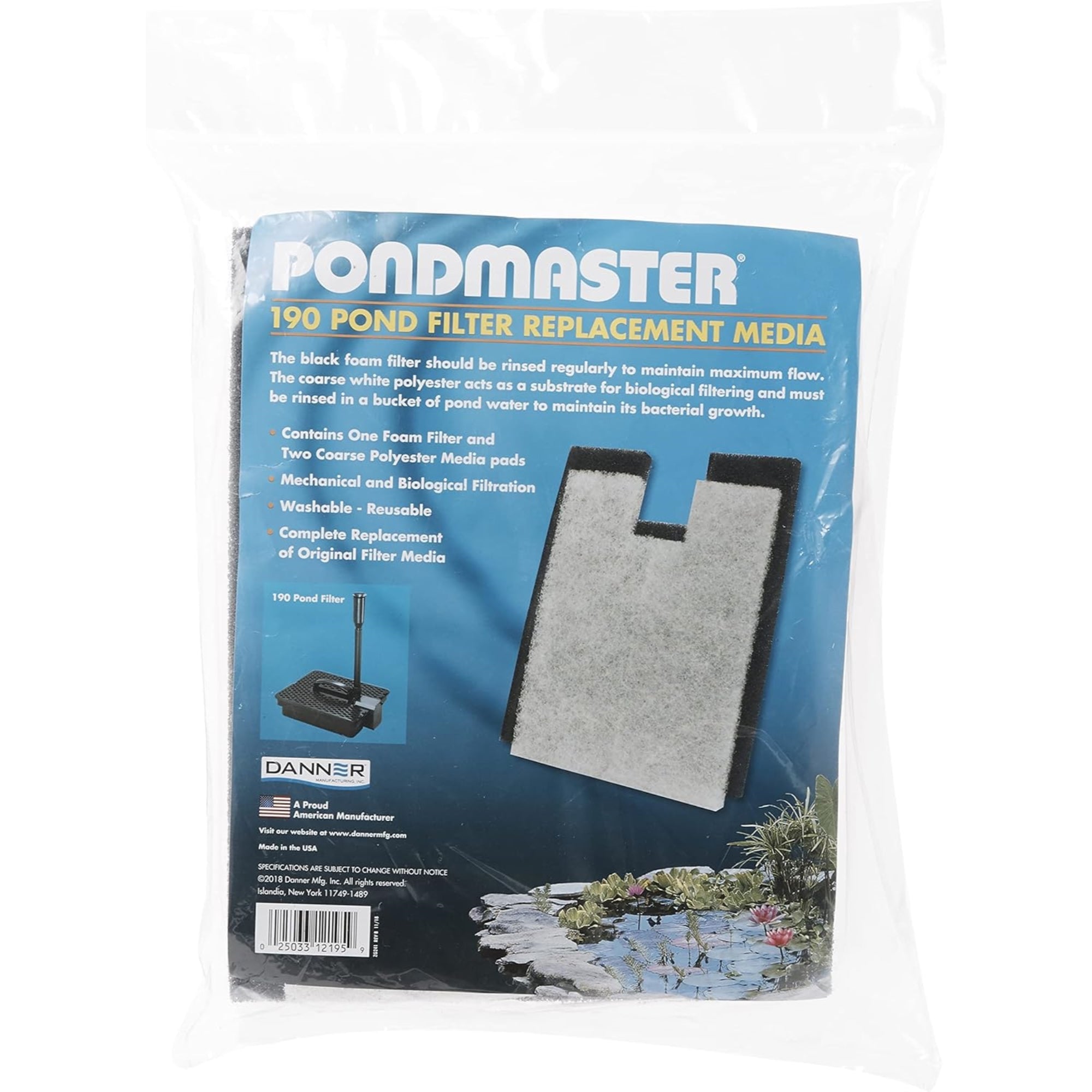 Danner Manufacturing Pondmaster  Coarse Foam Pad Filter Replacement Media