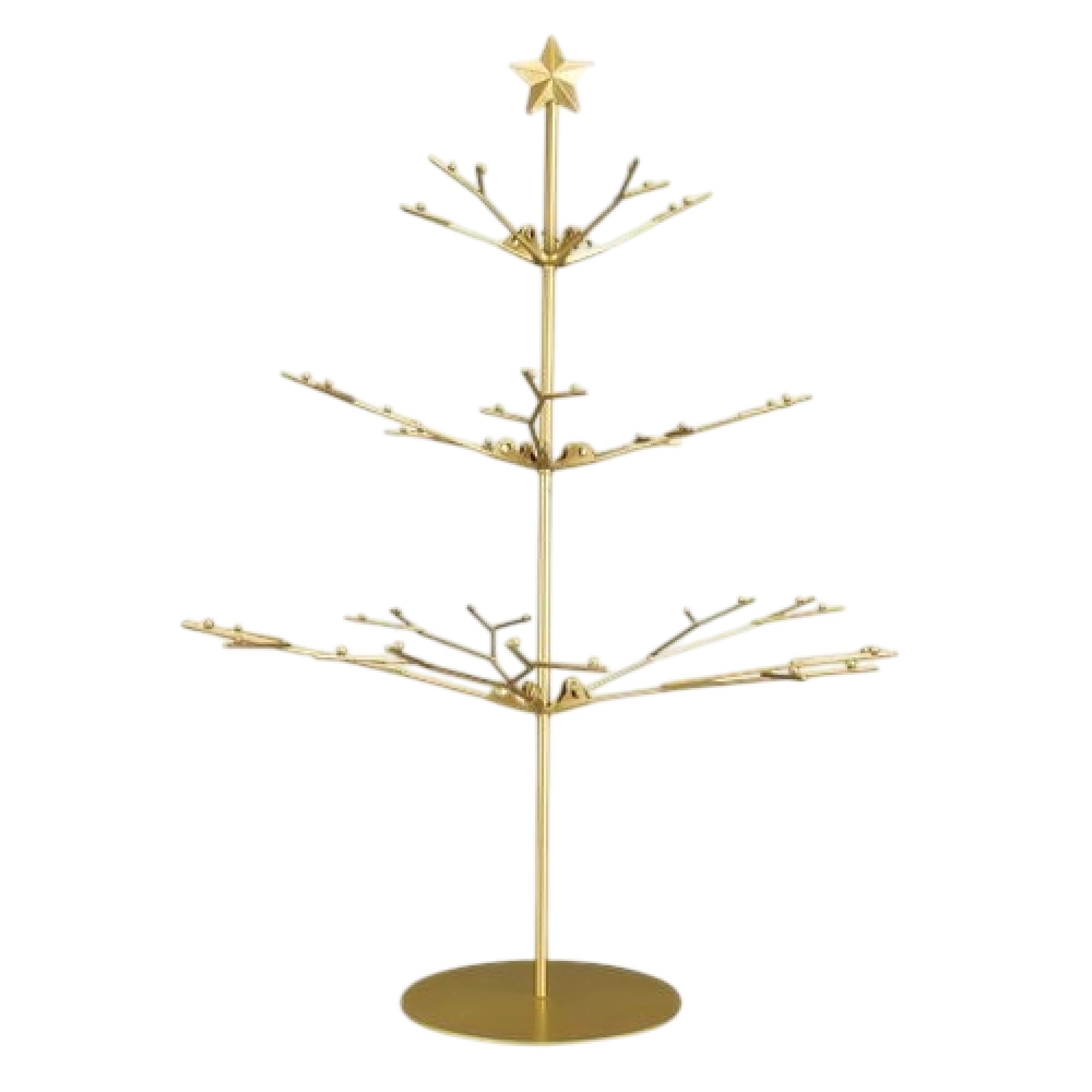 Old World Gold Christmas Ornament Metal Display Tree