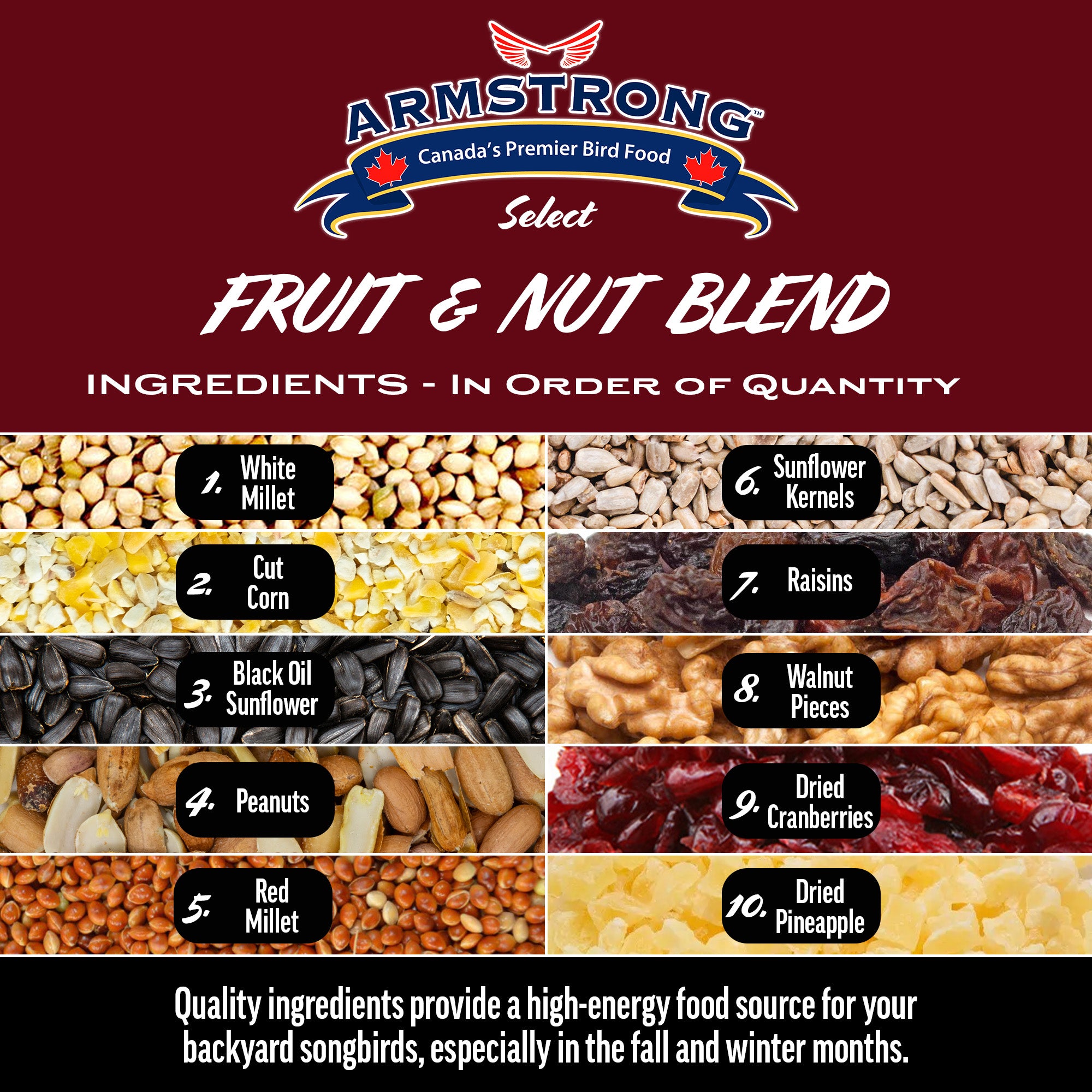 Armstrong Wild Bird Select Fruit & Nut Blend, 4lbs