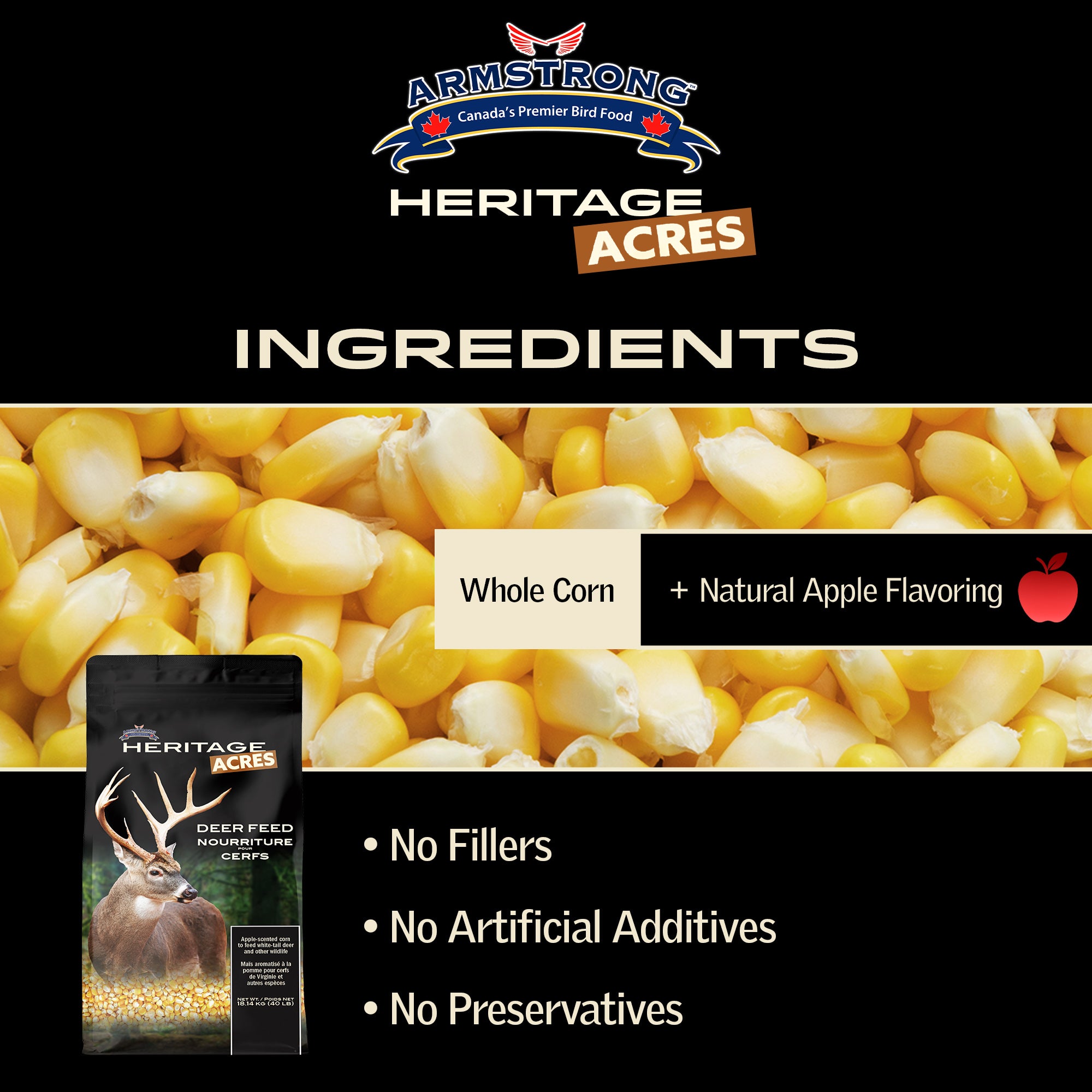 Armstrong Heritage Acres Deer Feed, 40lbs