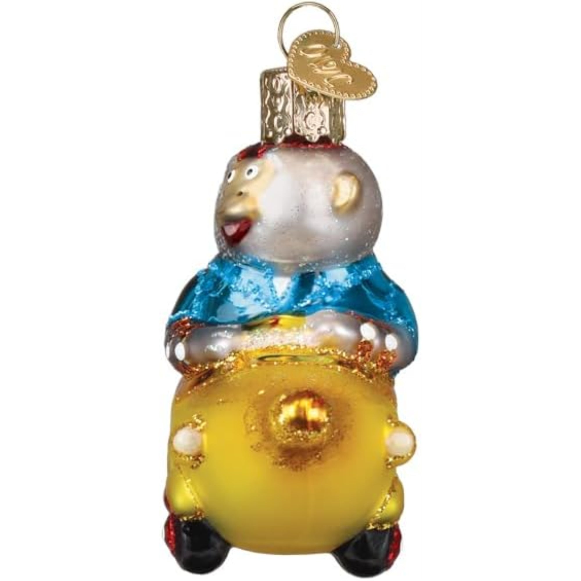 Old World Christmas Blown Glass Ornament for Christmas Tree, Bananas Gorilla's Bananamobile