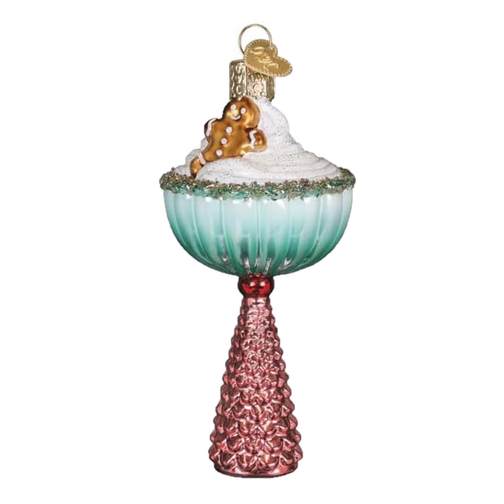 Old World Christmas Blown Glass Ornament for Christmas Tree, Gingerbread Glam Cocktail