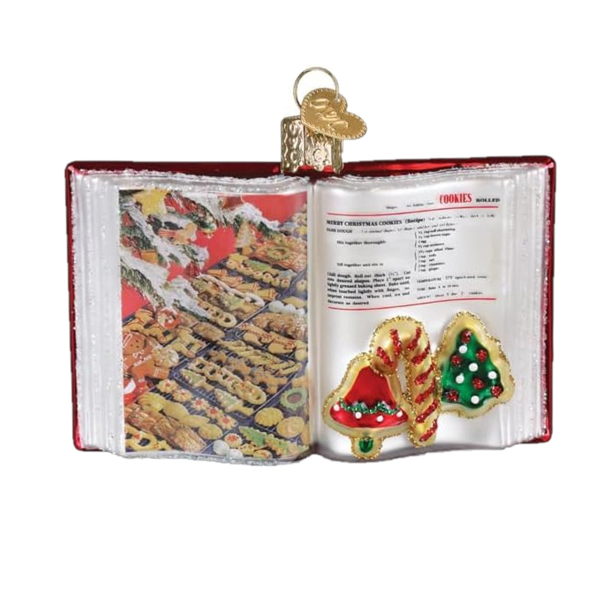 Old World Christmas Blown Glass Ornament for Christmas Tree, Betty Crocker Cookbook