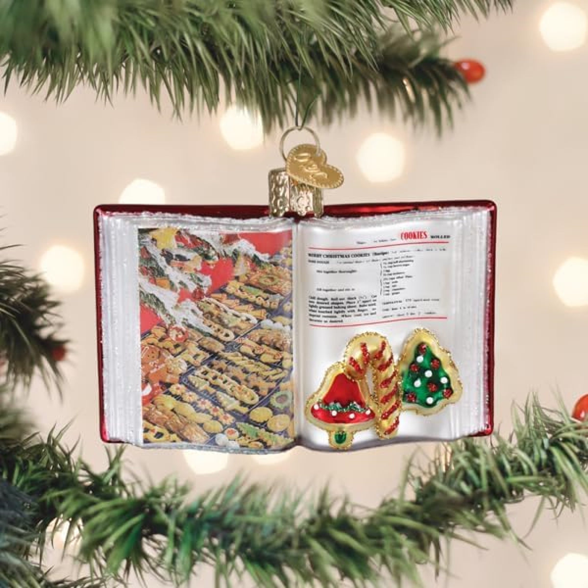 Old World Christmas Blown Glass Ornament for Christmas Tree, Betty Crocker Cookbook