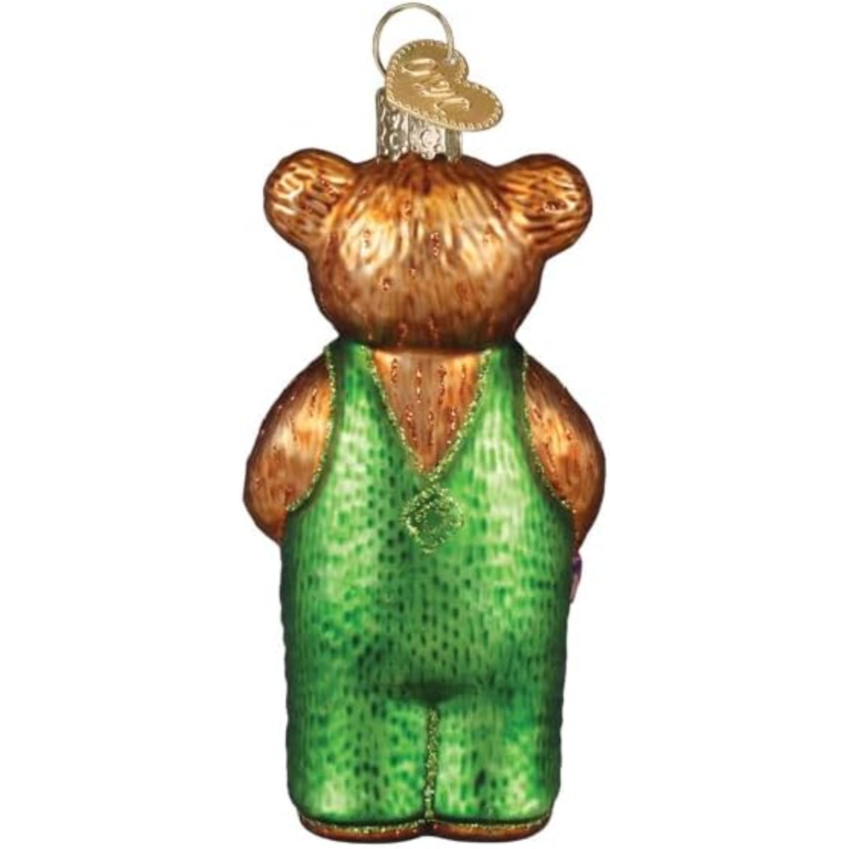 Old World Christmas Blown Glass Ornament for Christmas Tree, Corduroy Holding Book