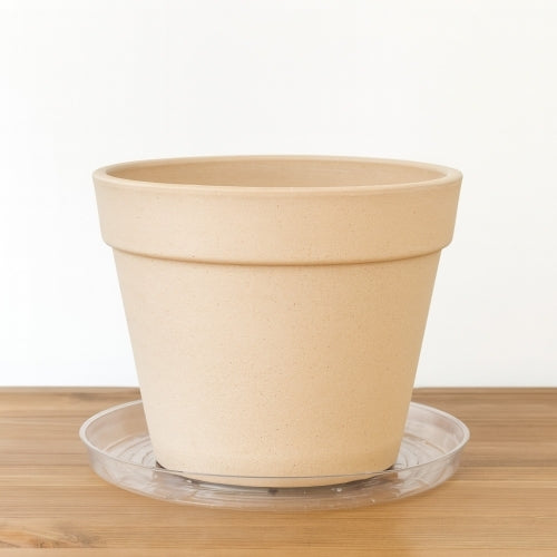 Curtis Wagner Plastics Vinyl Plant Saucer — Air-Flow Bottom Design, Clear — 12"