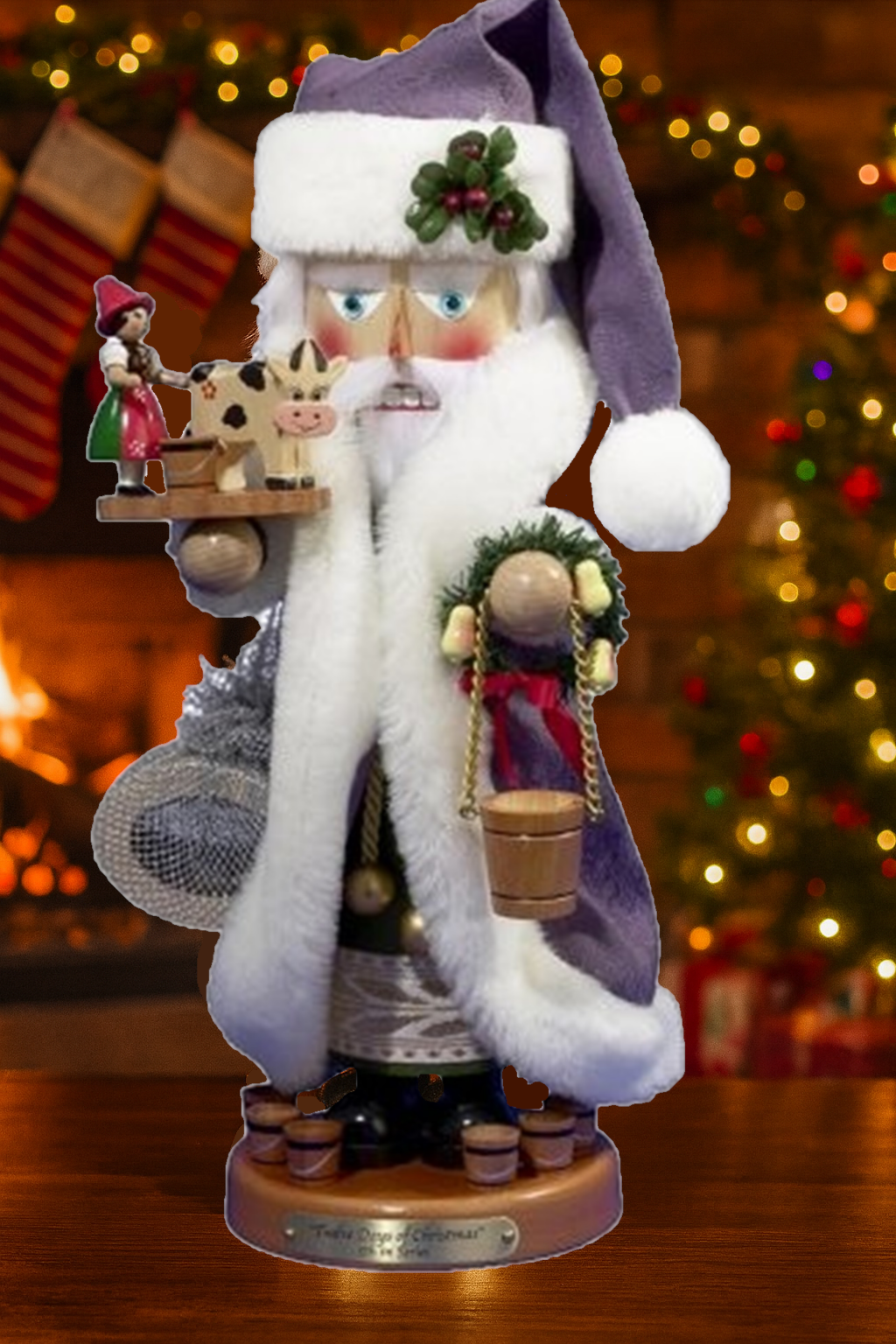 Steinbach Twelve Days of Christmas, Eight Maids a Milking Musical Nutcracker 18”