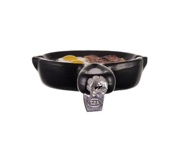 Kurt Adler Noble Gems Glass Ornament for Christmas Tree, Frying Pan