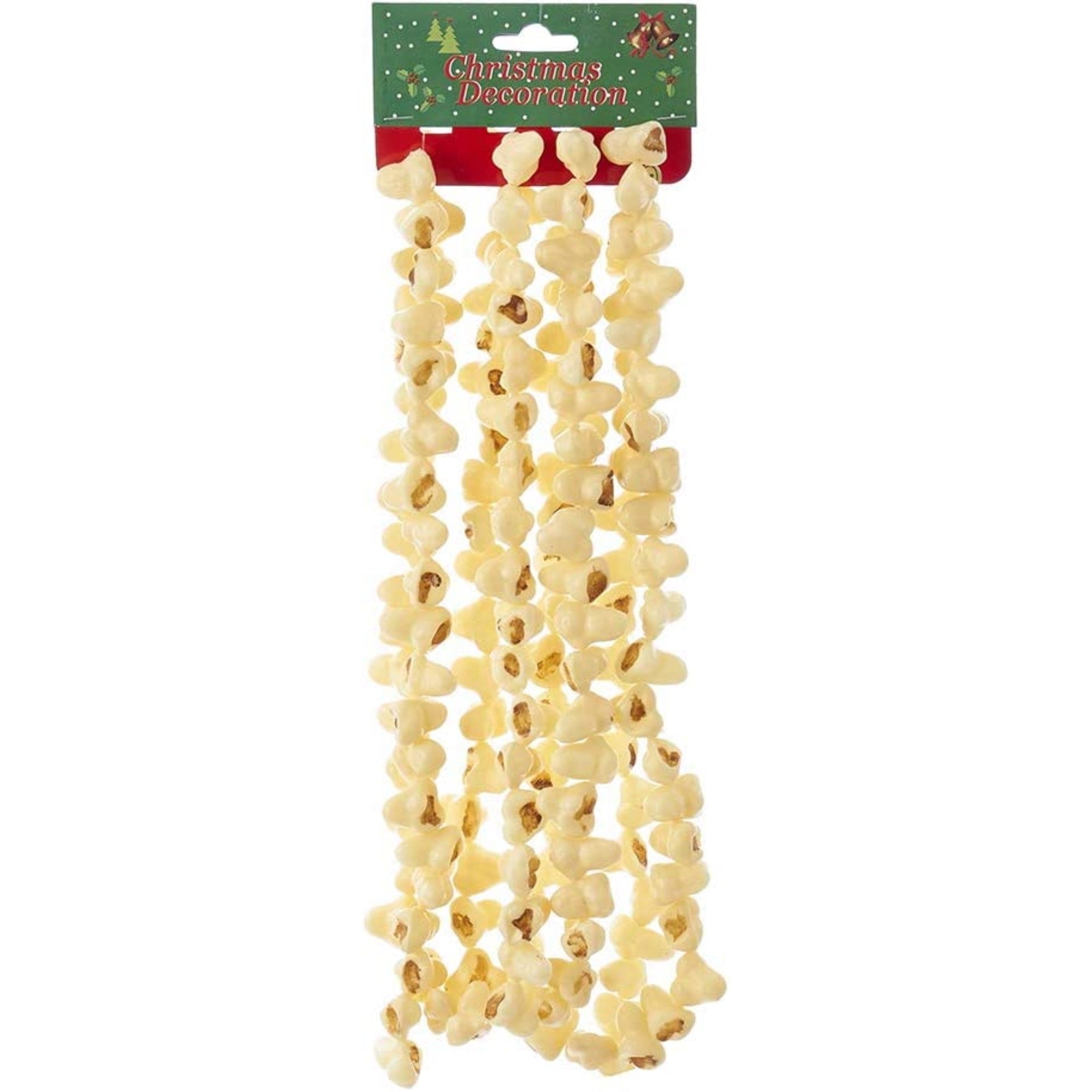 Kurt Adler Christmas Decorations Plastic Garland, Strung Popcorn, 9ft