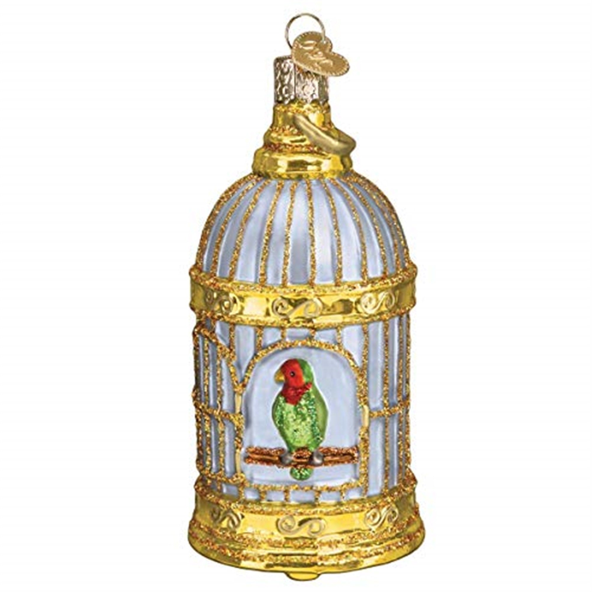 Old World Christmas Blown Glass Ornament for Christmas Tree, Vintage Bird Cage