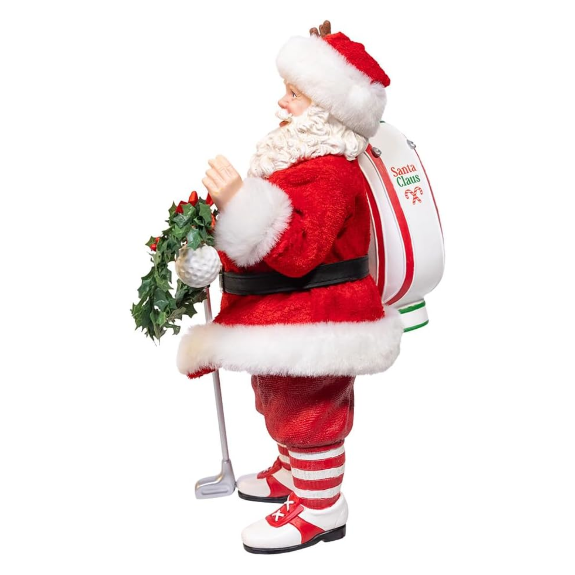 Kurt Adler Fabriche Christmas Figurine, Golf Santa, 11in