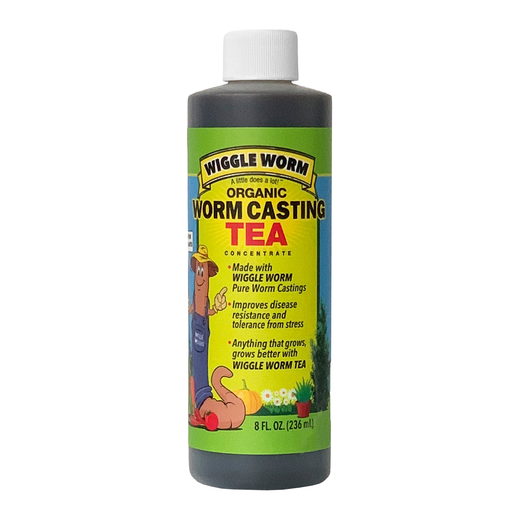 Wiggle Worm Pure Worm Castings Tea - Organic Liquid Fertilizer and Soil Amendment Concentrate for Indoor and Outdoor Plants