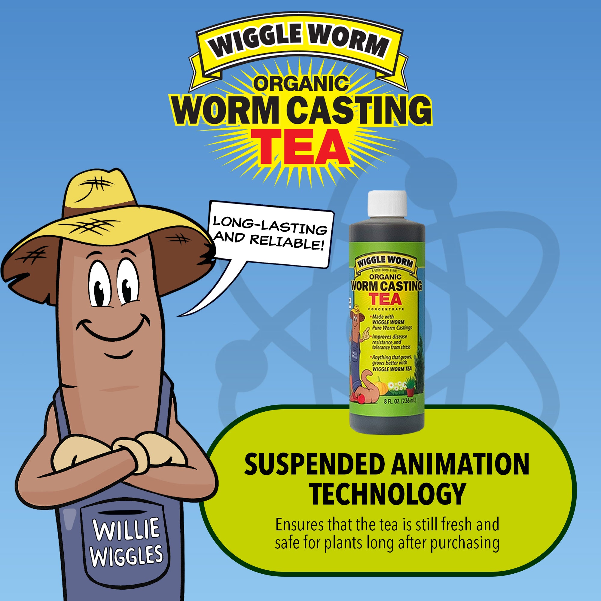 Wiggle Worm Pure Worm Castings Tea - Organic Liquid Fertilizer and Soil Amendment Concentrate for Indoor and Outdoor Plants