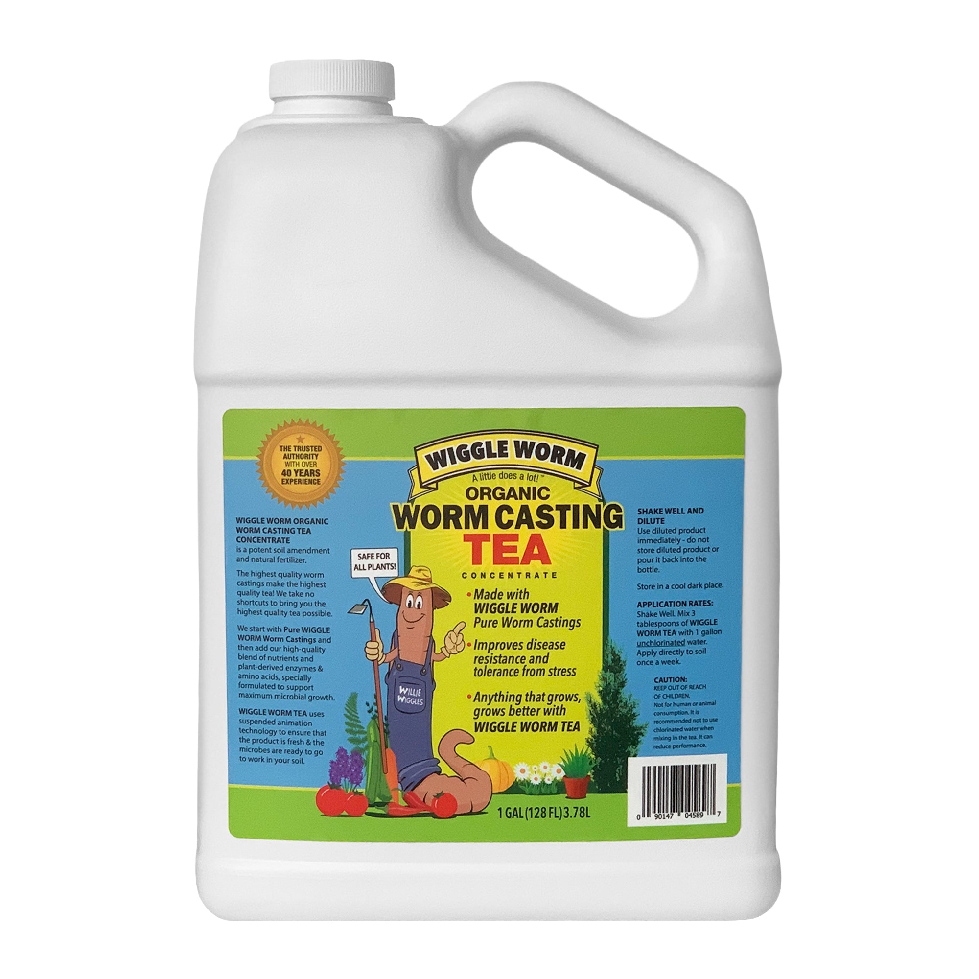 Wiggle Worm Pure Worm Castings Tea - Organic Liquid Fertilizer and Soil Amendment Concentrate for Indoor and Outdoor Plants