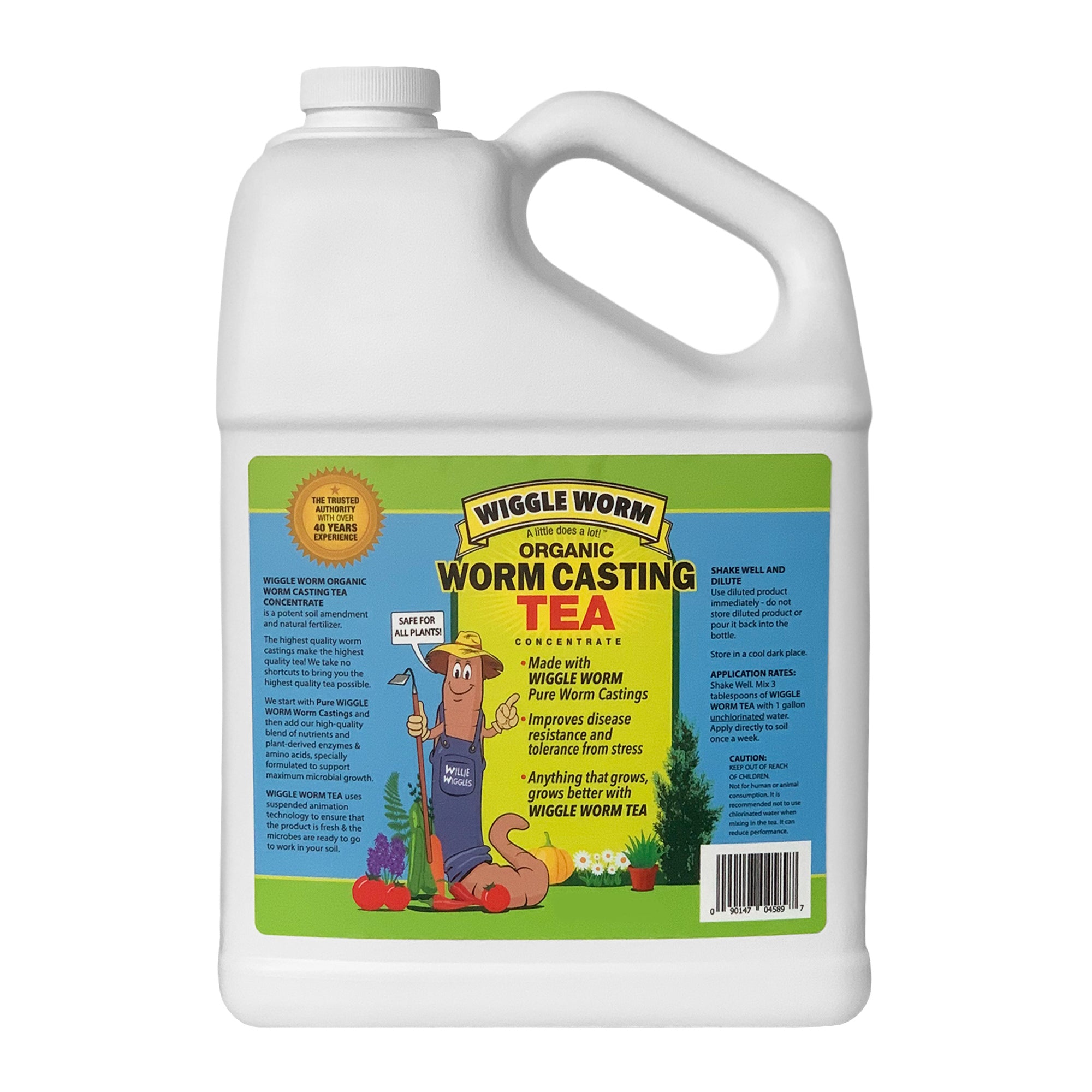 Wiggle Worm Pure Worm Castings Tea - Organic Liquid Fertilizer and Soil Amendment Concentrate for Indoor and Outdoor Plants