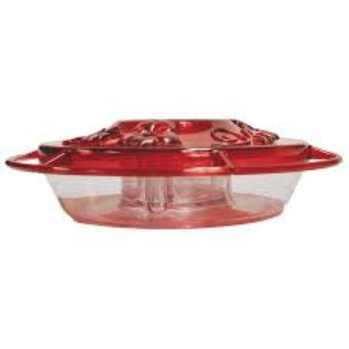 Aspects Little Fancy Red Hummingbird Feeder — 3 Feeding Ports & Ant Moat — 8 oz