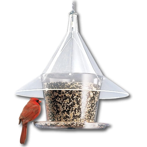 Arundale Sky Cafe Wild Bird Feeder — Clear Squirrel-Proof Dome, Large Seed Capacity, 17" D
