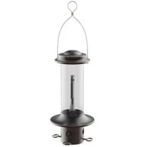 Squirrel X Tubular Bird Feeder — Squirrel-Proof, 2.8 lb Seed Capacity, Black/Bronze, 16.5"
