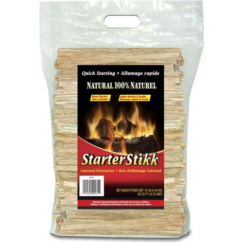 Pine Mountain Starter Stikk Fatwood Fire Starters — All-Natural Firestarting Sticks, 10lb