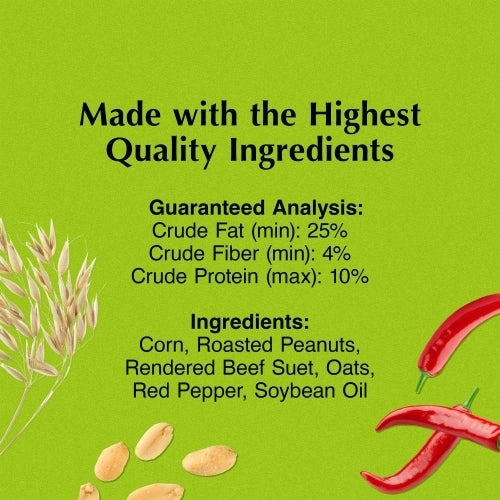 C&S Hot Pepper Suet Nuggets — No-Melt, Mess-Free High-Energy Bird Feed, 27oz