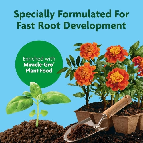 Miracle‑Gro Seed Starting Potting Mix — Formulated for Root Development, 8qt