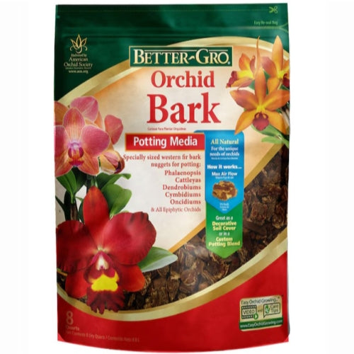 Better Gro Orchid Bark — Premium Western Fir Bark Mix for Orchids & Ornamentals, 4qt