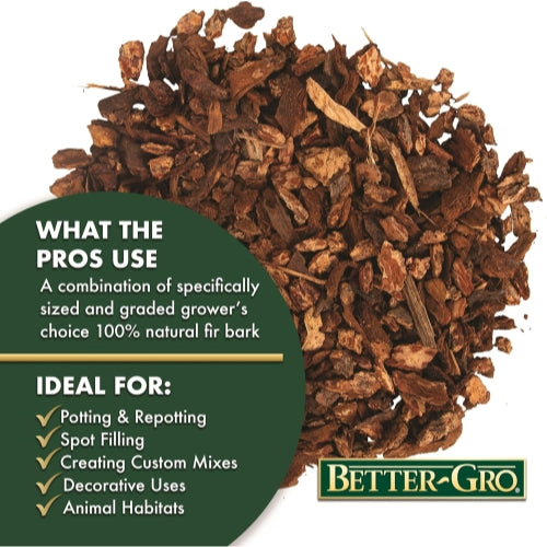 Better Gro Orchid Bark — Premium Western Fir Bark Mix for Orchids & Ornamentals, 4qt