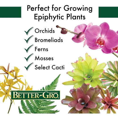 Better Gro Orchid Bark — Premium Western Fir Bark Mix for Orchids & Ornamentals, 4qt