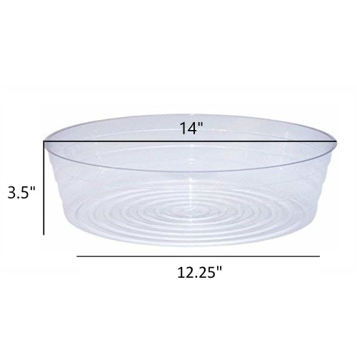 Curtis Wagner Plastics Heavy-Gauge Vinyl Deep Drop-In Basket Liner, Clear — 14"