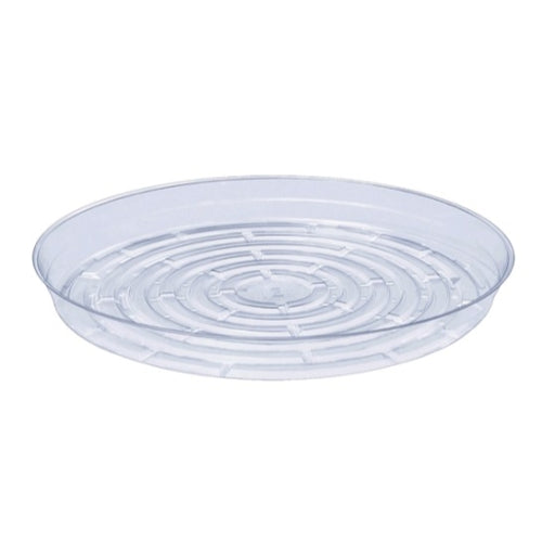Curtis Wagner Plastics Vinyl Plant Saucer — Air-Flow Bottom Design, Clear — 12"