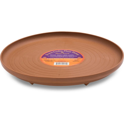 Bosmere Plastic Down Under Plant Saucer & Turner, Up to 250lb — Terra Cotta Color, 12”