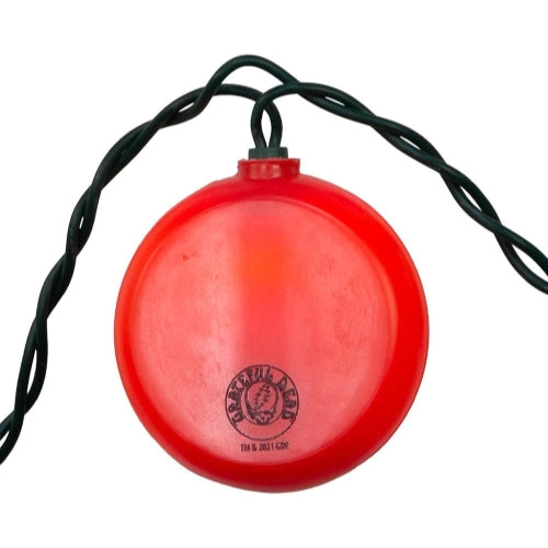 Kurt Adler Indoor/Outdoor UL 10-Light Grateful Dead Disc Light Set, 9ft