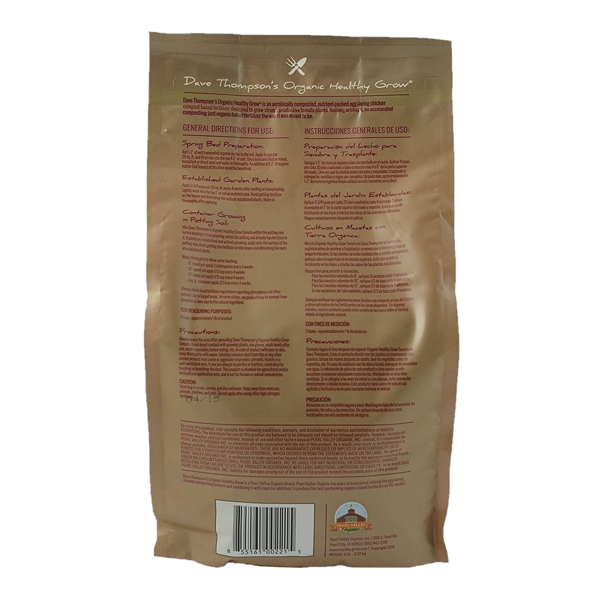 Dave Thompson's Organic Healthy Grow Tomato Plant Food Fertilizer, 6lb