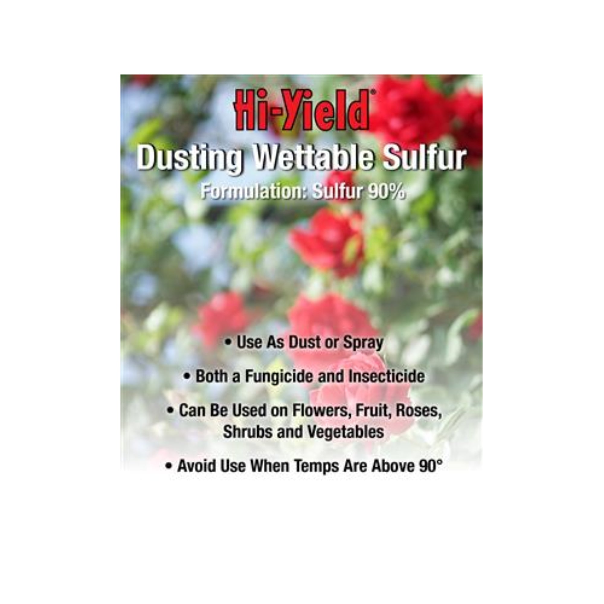 Hi-Yield Dusting Wettable Sulfur Fungicide and Insecticide for Lawn and Garden