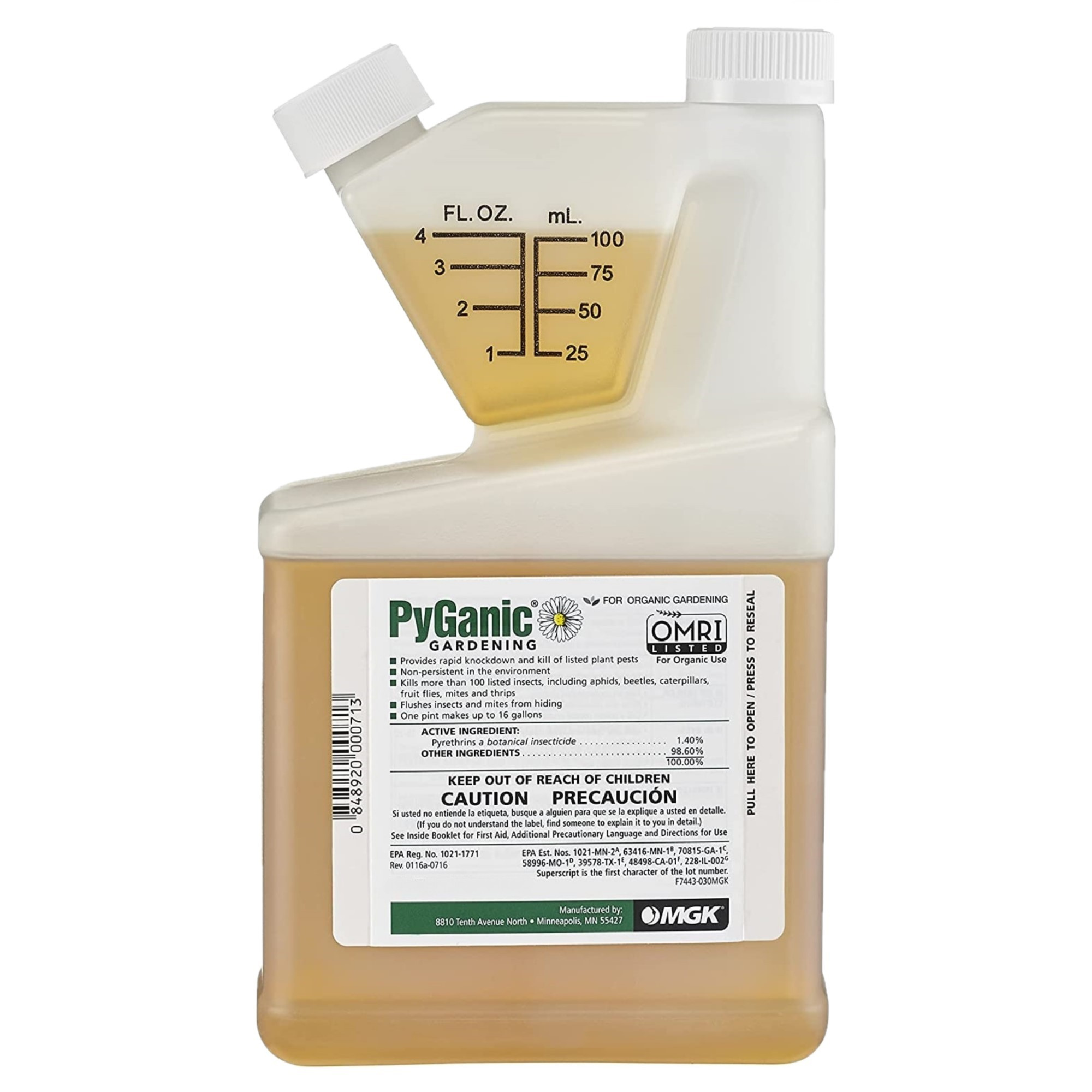 Pyganic Gardening Organic Liquid Insecticide Concentrate for Garden Insects