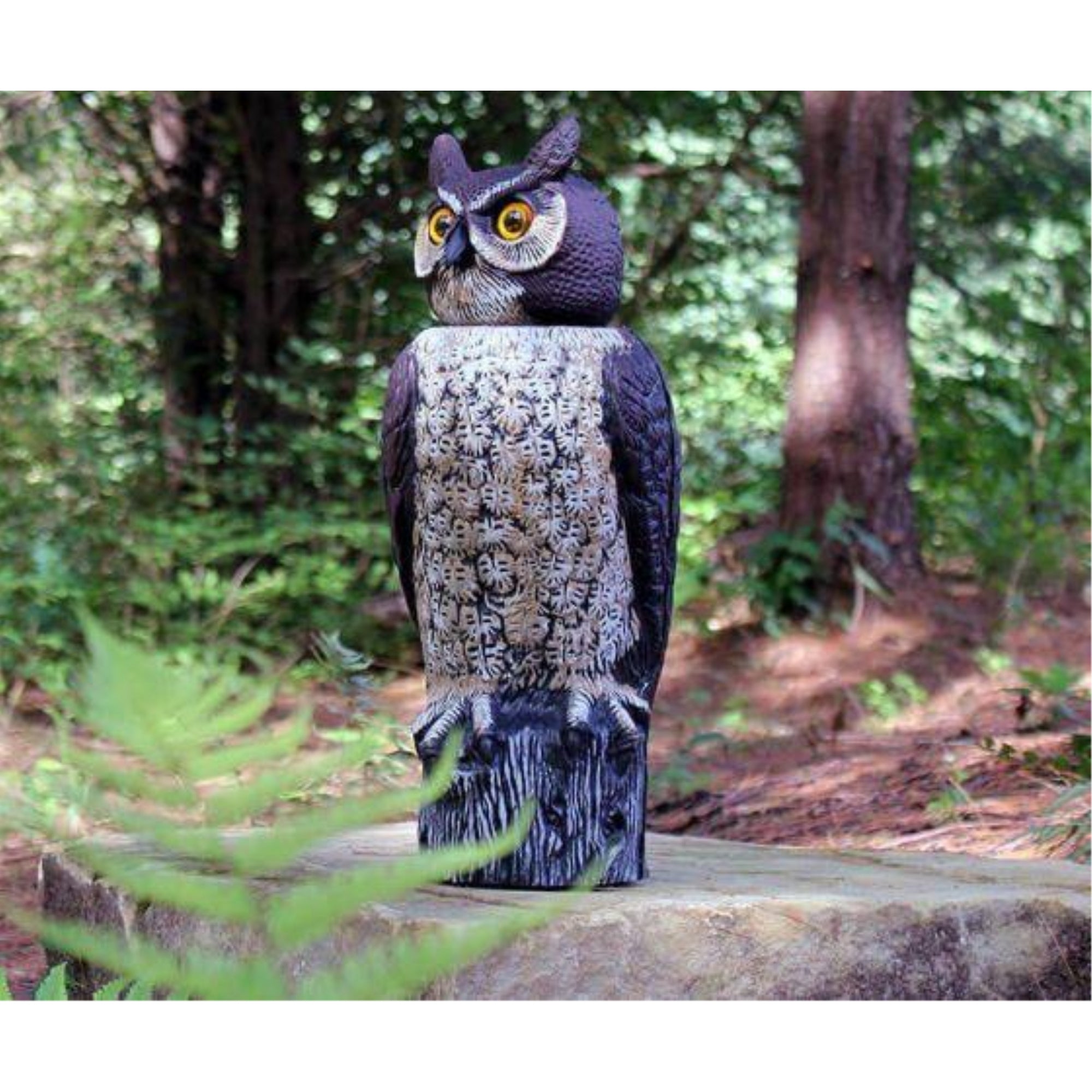 Dalen SOL-R Solar/Wind Powered Owl Decoy Pest Deterrent with Rotating Head, 18”
