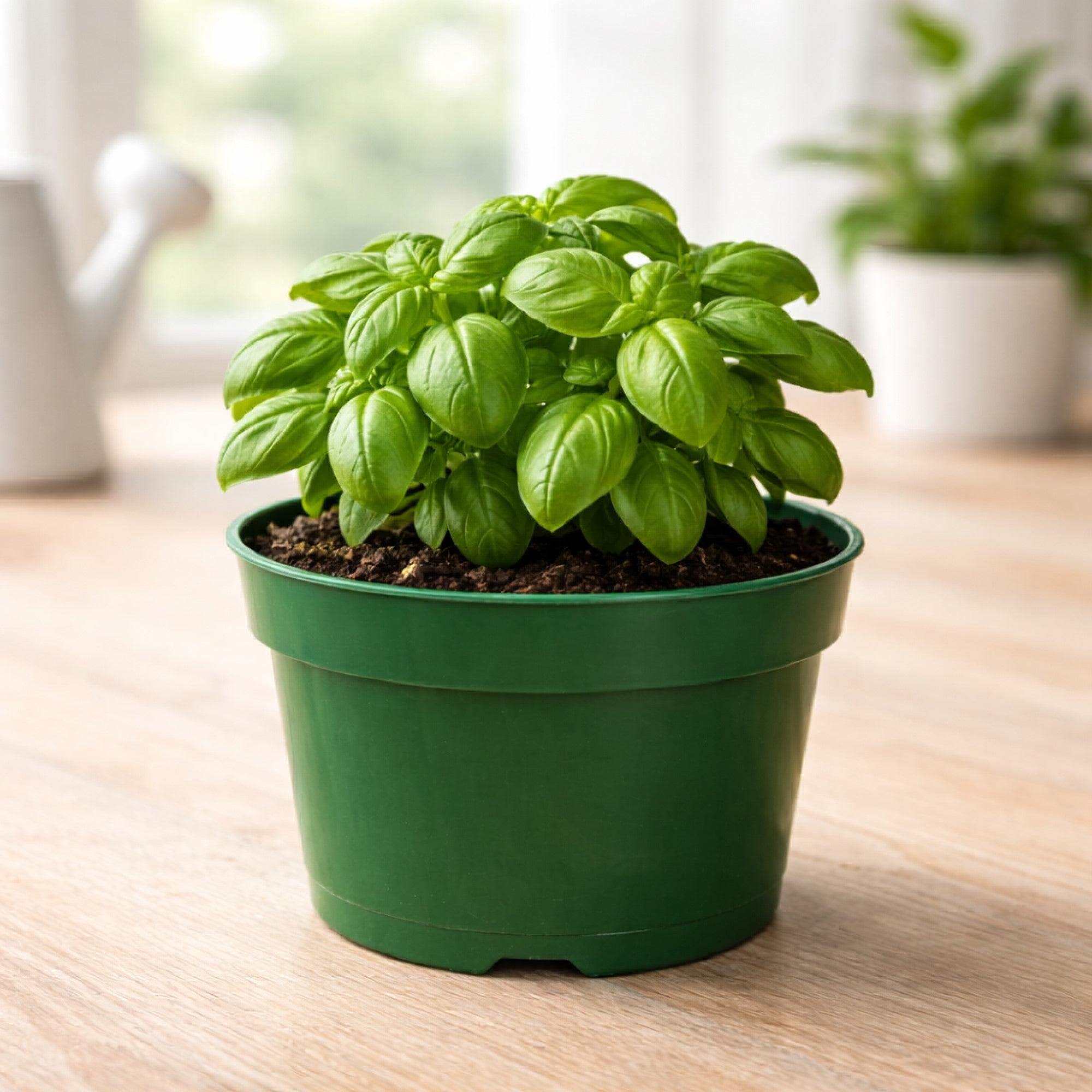 The HC Companies Lightweight Plastic Indoor/Outdoor Nursery Pots, Green, 4in
