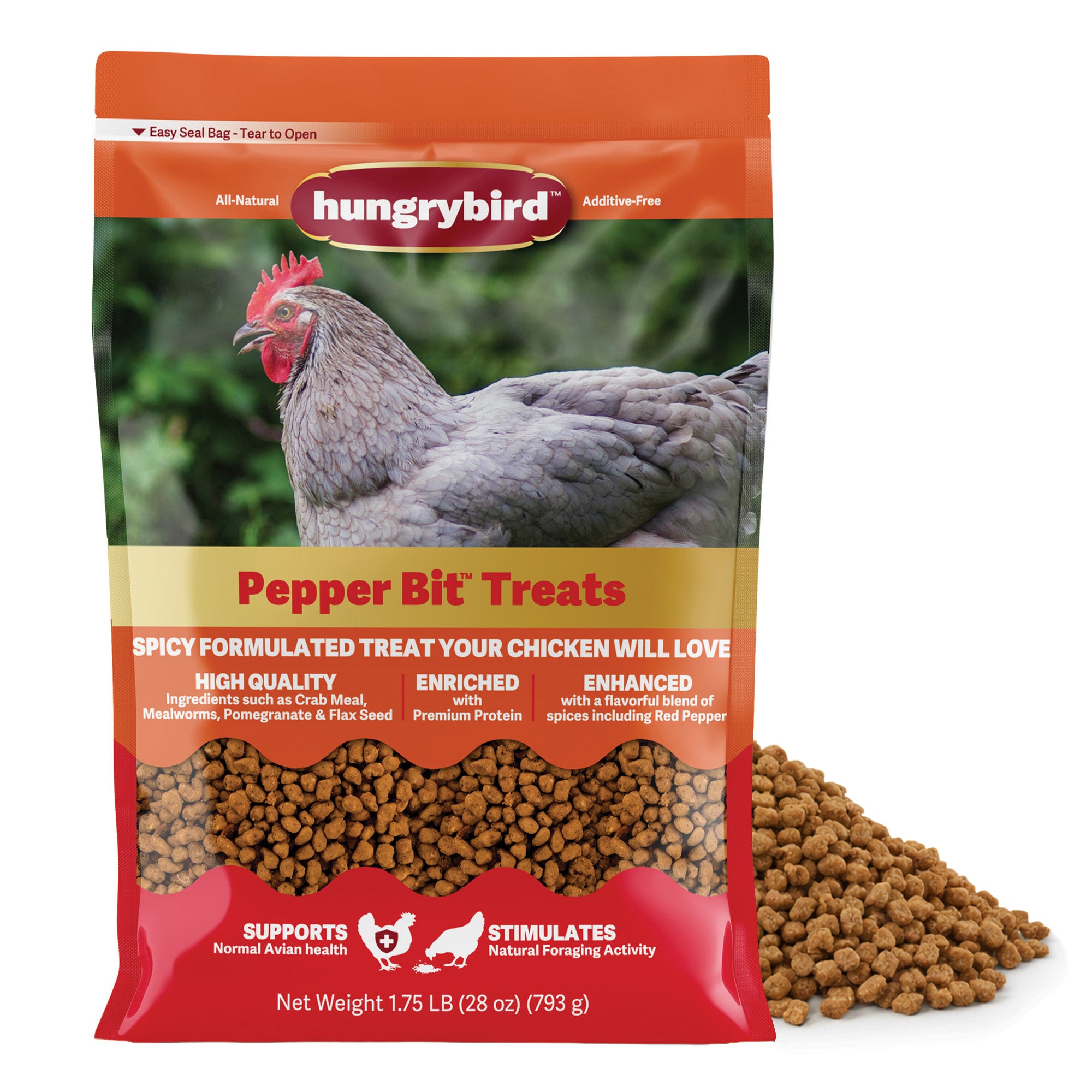 Hungrybird Red Pepper Bits, 1.75lbs – All-Natural Suet Poultry Treats