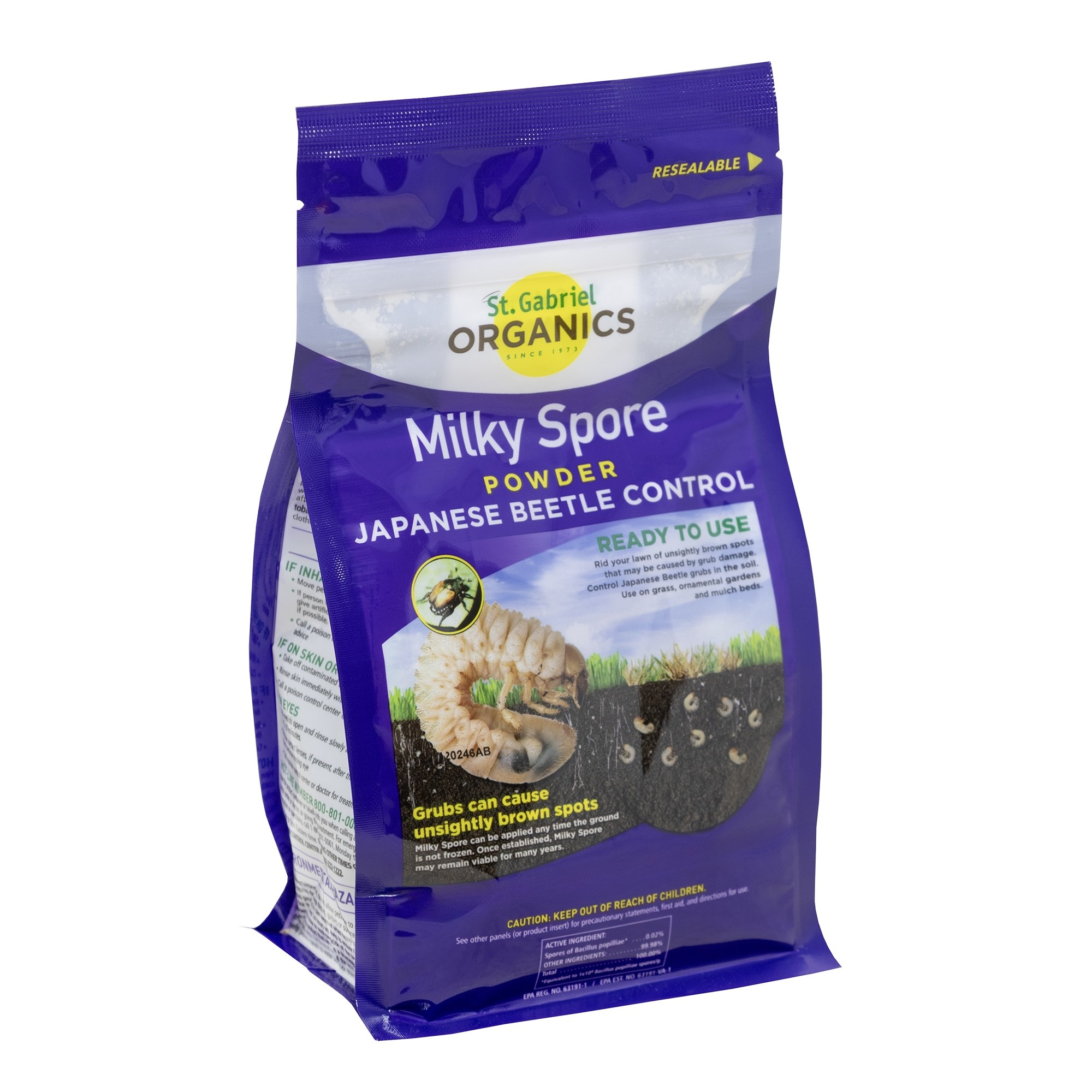 St. Gabriel Organics Milky Spore Japanese Beetle Grub Killer Powder