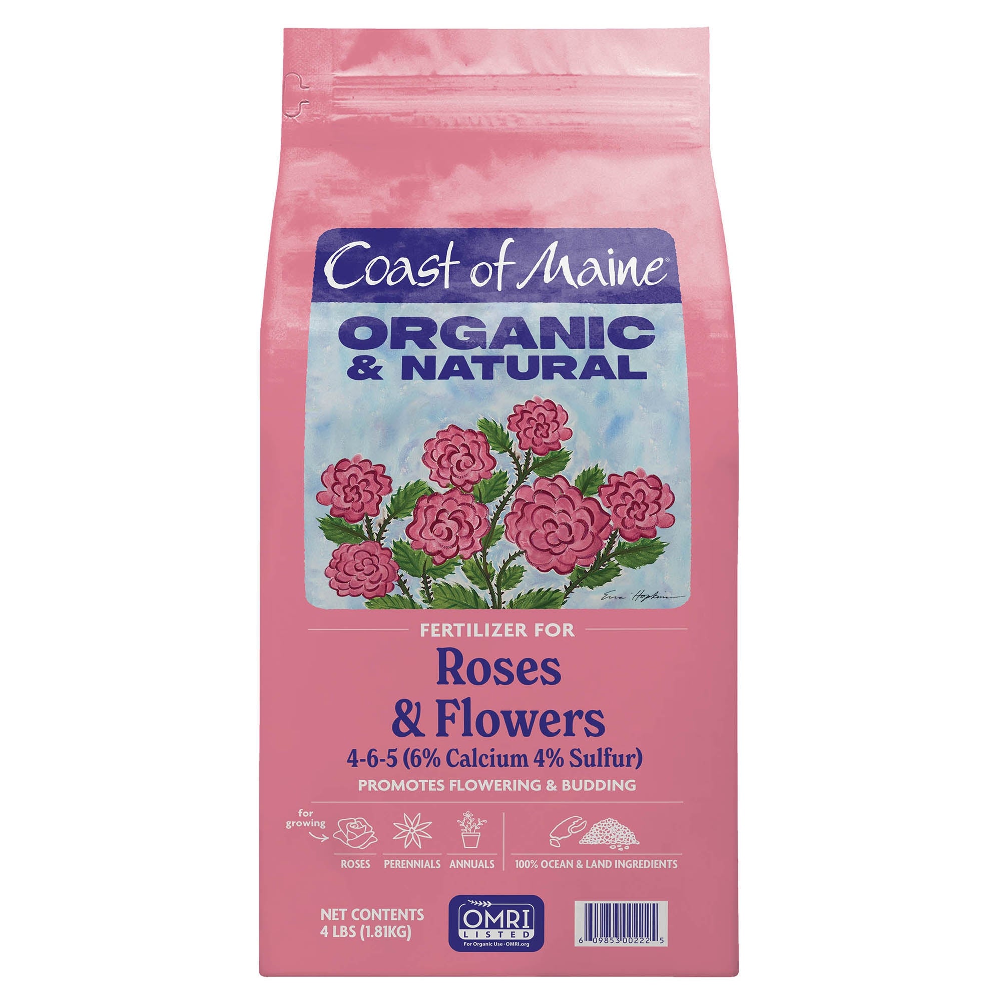 Coast of Maine Organic & Natural Fertilizer for Roses & Flowers