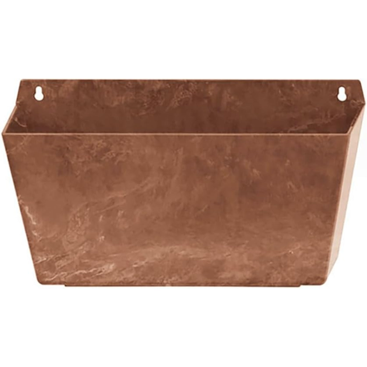 Root & Vessel Self Watering Rectangular Artstone Wall Planter, Rust, 1