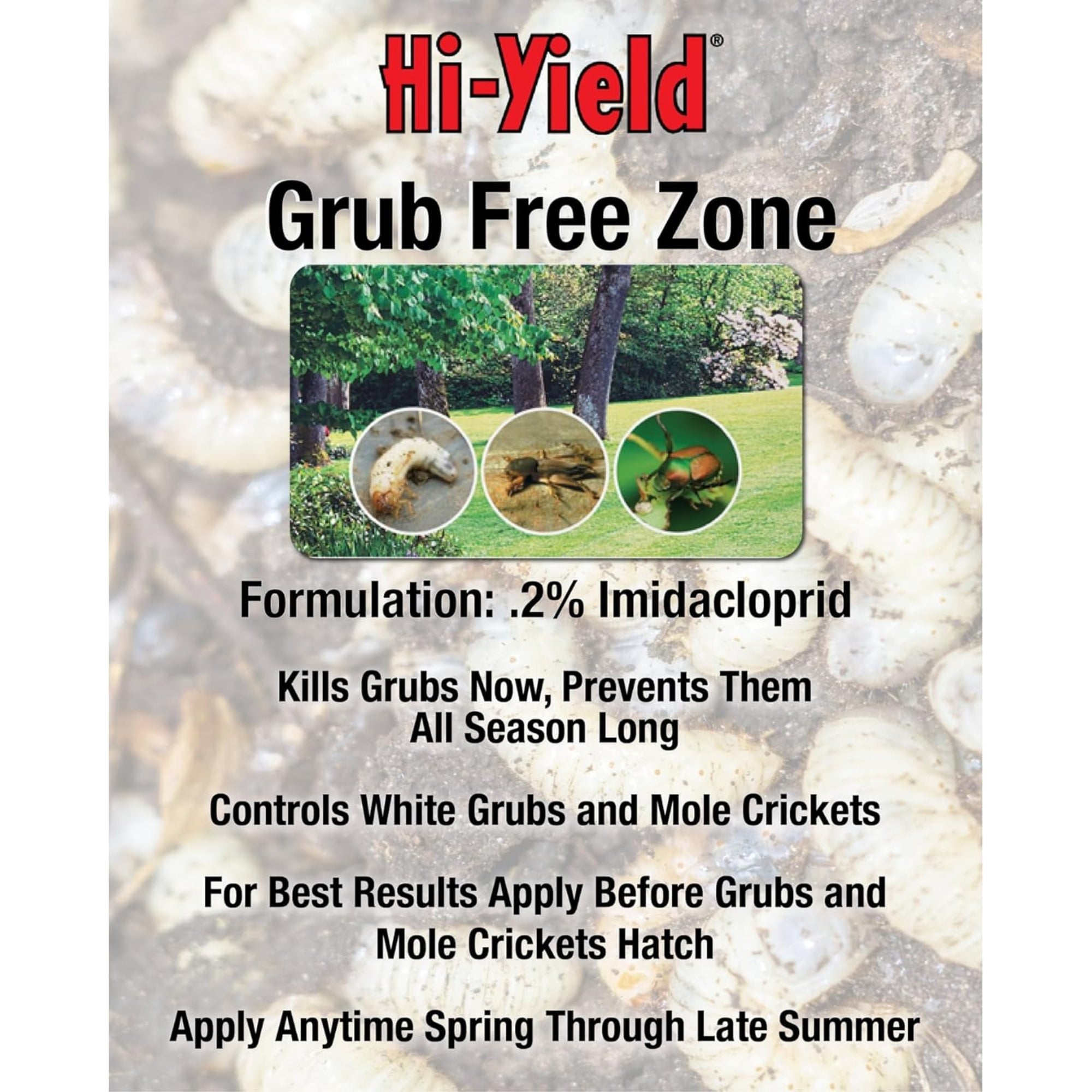 Hi-Yield Grub Free Zone to Kill & Prevent Grubs, 15lbs, 5,000 sq ft