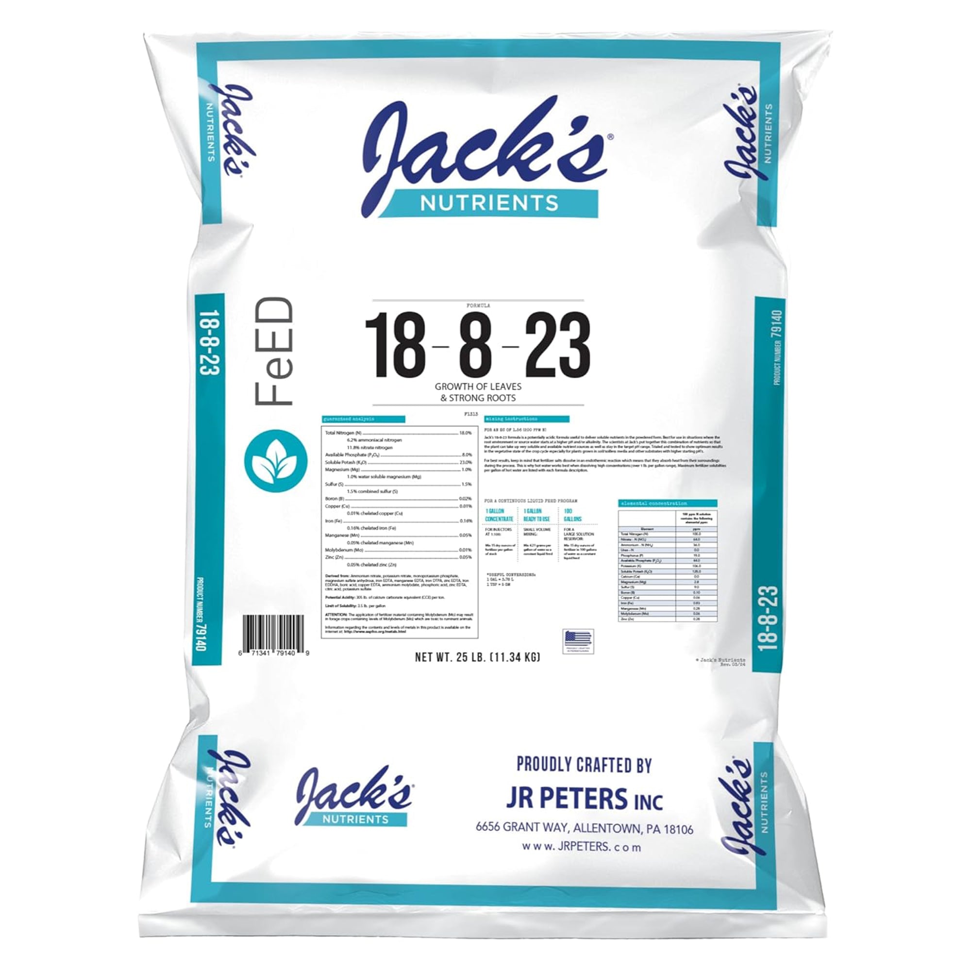 Jack’s Nutrients 18-8-23 Outdoor Water-Soluble Powder Fertilizer