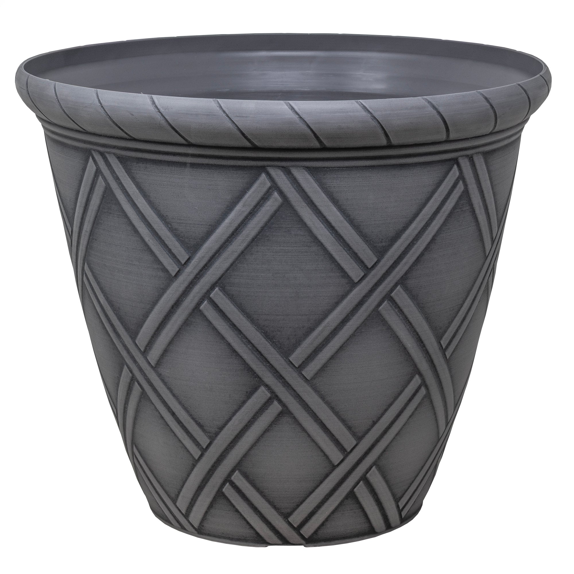 Garden Elements Trellis Decorative Lattice Round Planter