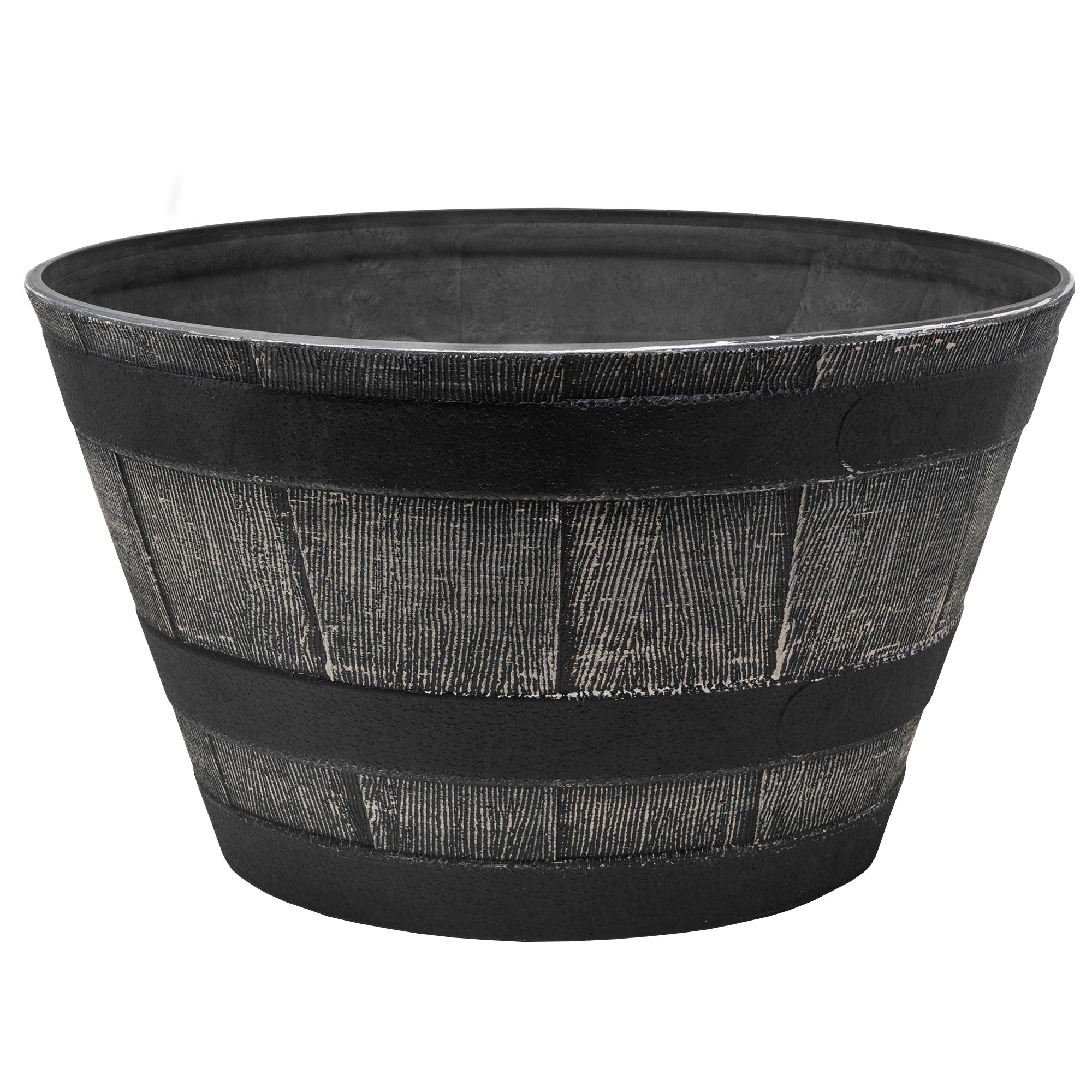 Garden Elements Timberline Barrel-Style Round Garden Planter