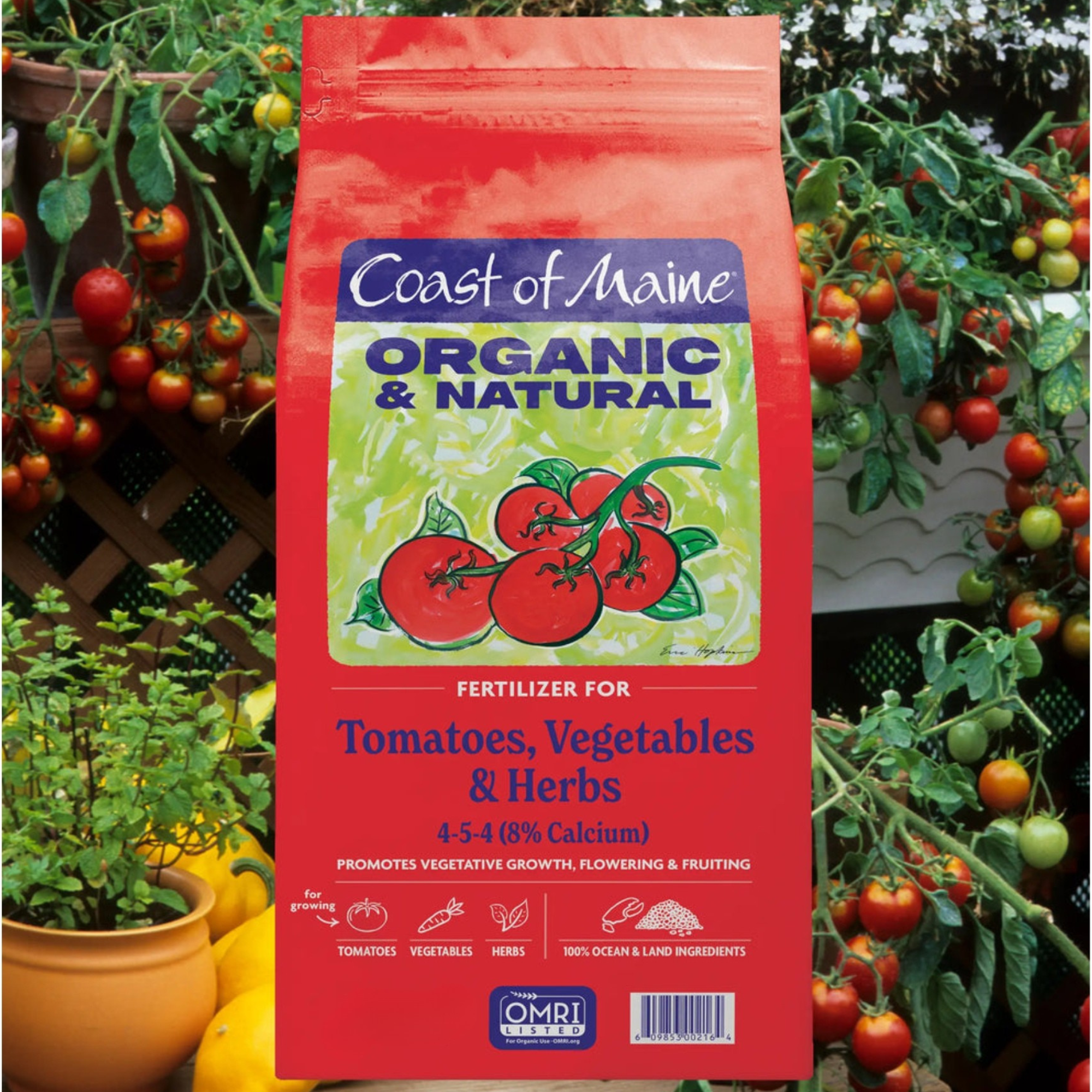 Coast of Maine Organic & Natural Fertilizer for Tomatoes, Vegetables & Herbs